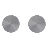 Griffwerk Rosettenpaar rund GK4 -Edelstahl matt Schraubt. -BL -mit Symbol (MF)