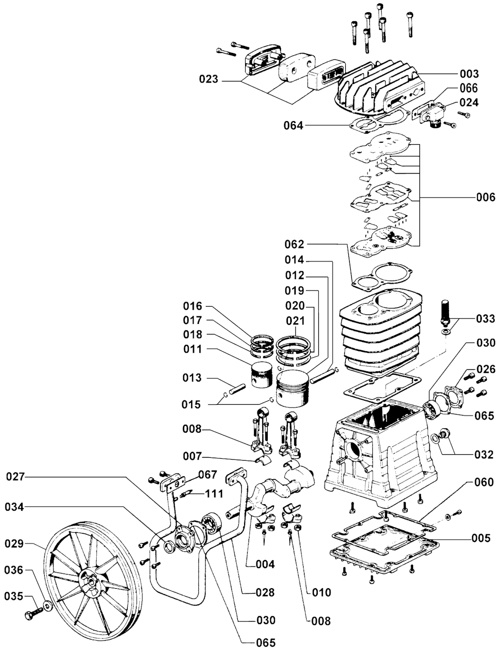 Explosionszeichnung Ersatzteile
