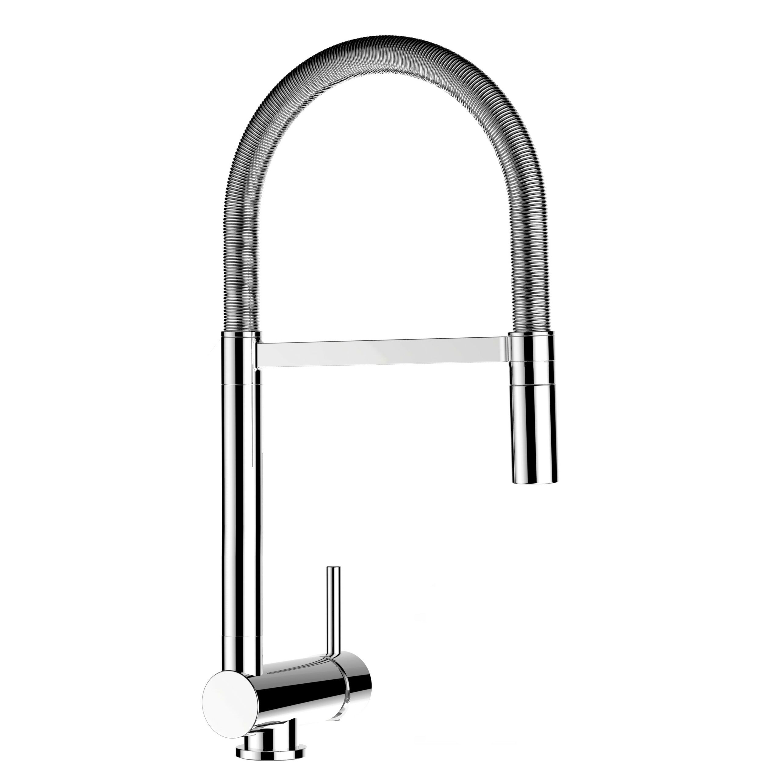 Wasserhahn Vorfenster Küchenarmatur, Umklappbar 6 CM, mit 360° schwenkbarem Auslauf, abnehmbare 2 strahl Handbrause, Verchromt