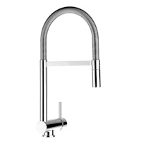 Wasserhahn Vorfenster Küchenarmatur, Umklappbar 6 CM, mit 360° schwenkbarem Auslauf, abnehmbare 2 strahl Handbrause, Verchromt