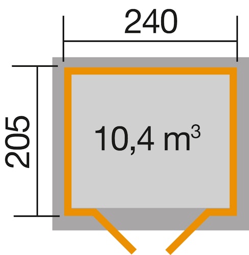 Weka Gartenhaus 122 - 28 mm