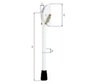 Vorschaubild Alberts® Türfeststeller Weiß 230x23mm Platte 75x20mm