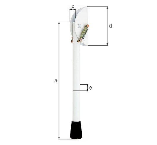 Alberts® Türfeststeller Weiß 230x23mm Platte 75x20mm