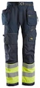 Vorschaubild Snickers FlexiWork, High-Vis-Arbeitshose+ mit Holstertaschen, Warnschutzklasse 1