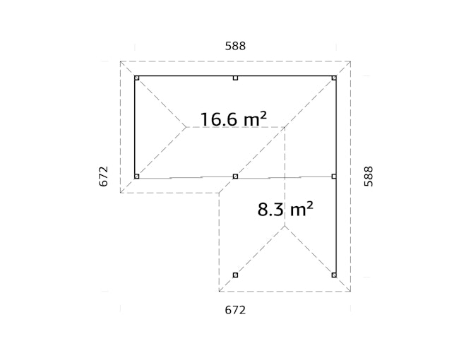 Palmako Pavillon Bianca 24,9 m² Set 513 Slide Plus mit Isolierglas-Schiebetüren