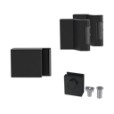 Vorschaubild Griffwerk PURISTO S -Graphitschwarz Ganzglastürbeschlagset -3-teiliger Bandsatz -ohne m. Magnetf./Türschn. Nr.2/Festst.set -Gegenkasten