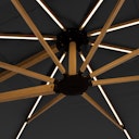 Vorschaubild doppler Pendelschirm ALU WOOD 400 x 300 LED, Aluminium Esche-Optik / 100 % Polyester 180 g/m²