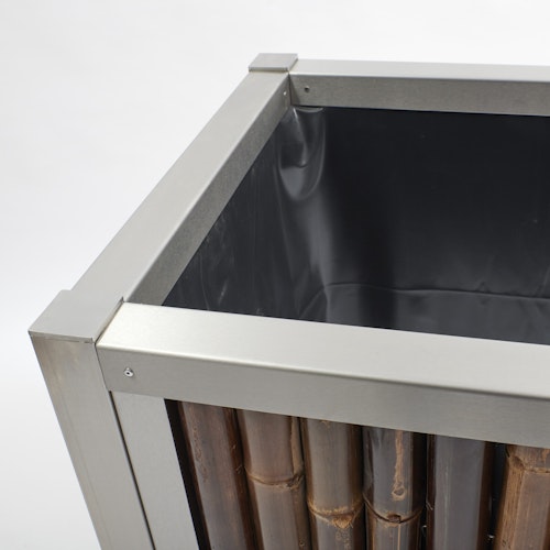 BambusBASIS Hochbeet - Profile Edelstahl