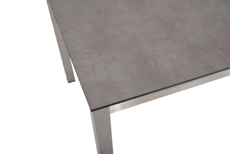 Garden Pleasure Tisch SIENNA 158 x 90 cm, Edelstahl / HPL Betonoptik