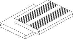 Handmuster OSMO Terrassendiele Multi-D braun Voll 20 x 140 mm  französisch oder glatt