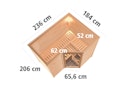Vorschaubild Karibu Sauna Sahib 2-Massivholzsauna 38 mm -Eckeinstieg - Exklusivoptik inkl. gratis Sauna-Zubehörset im Wert von 234,94 €