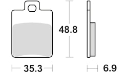 TRW Bremsbelag Typ Organisch Standard mit ABE, Bremsbelag "MCB 695" Satz