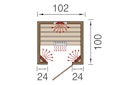 Vorschaubild Weka Infrarot Wärmekabine Vaala Gr. 1 inkl. Linienstrahler