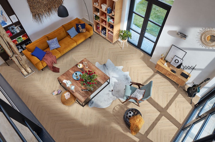 MEISTER Laminatboden MeisterDesign. laminate LS 350 840 x 168 x 10 mm 07122 Felseneiche sand Porensynchron-Struktur