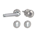 Vorschaubild Griffwerk SIMONA Schraubtechnik GK4 -Chrom/Nickelmatt/Edelstahl  Rosettengarnitur -Schraubt. -Knopf R21 -WL -TS 40-45mm