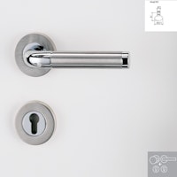 Griffwerk Wechselgarnitur SIMONA - Chrom/Nickelmatt/Edelstahl