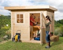 Vorschaubild Weka 28 mm Gartenhaus 170 mit Vordach (50 cm)