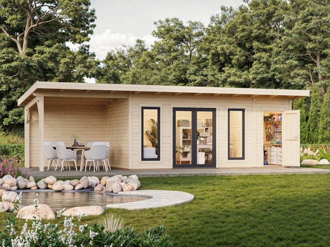 Palmako Gartenhaus Aurelia 16,7+7,9 m² - 44 mm