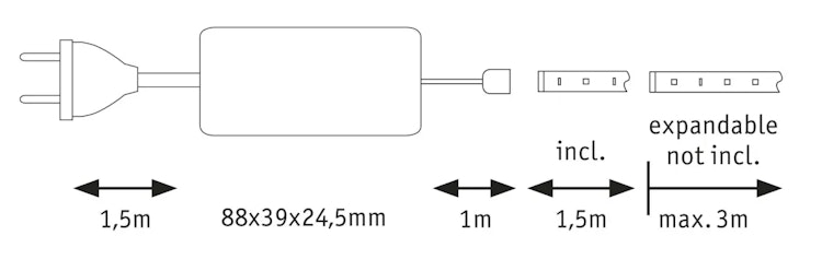Paulmann MaxLED 500 LED Strip Tageslichtweiß Basisset 1,5m