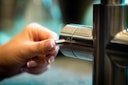 Vorschaubild 5 Wege Wasserhahn Küchenarmatur, Edelstahl Massiv mit 360° schwenkbarem Auslauf, abnehmbare 2 strahl Handbrause, Gebürstet / Türkis