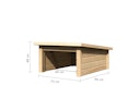Vorschaubild Karibu Rasenmähroboterhaus 2 Pultdach - B 73 x T 96 x 48 cm - 19 mm