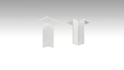 MEISTER Innenecken Fußleiste Profil 8PK/18PK (4 Stk./VPE selbstklebend)  Weiß 2001