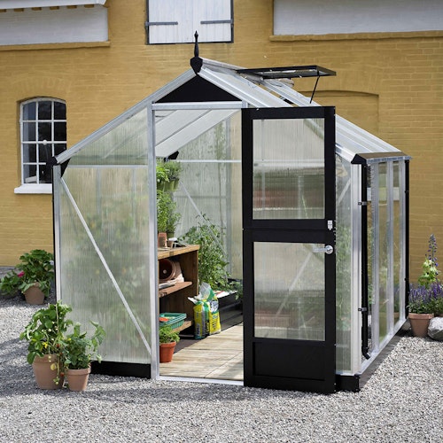 Juliana Gewächshaus Compact - 5 m² / 6,6 m² / 8,2 m² inkl. gratis Fundamentrahmen im Wert von bis zu 429€ (bei Sicherheitsglas+Farbe anthrazit)