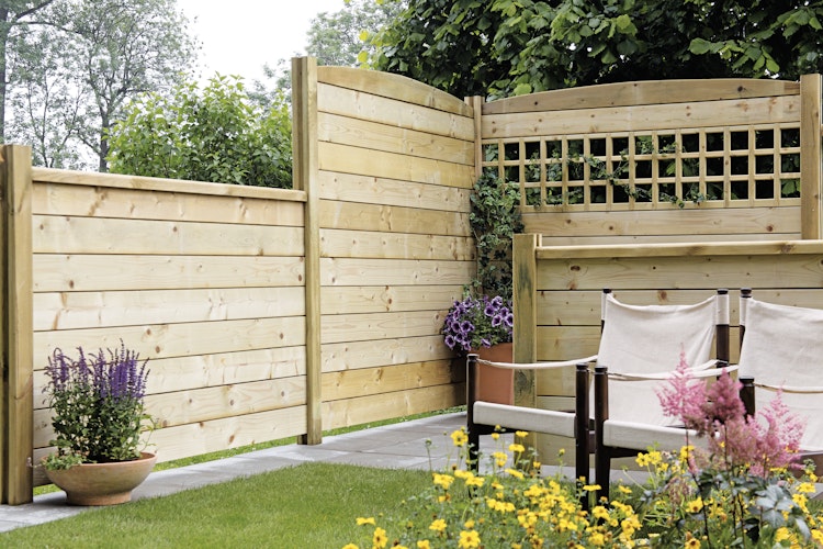 T&J TRELLEBORG-Set kdi, 13 Trelleborg-Bretter 180 x 14,5 cm, für eine Elementhöhe von ca. 180 cm