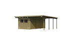 Vorschaubild Karibu Doppelcarport Eco 2 mit integriertem Abstellraum groß - kesseldruckimprägniert