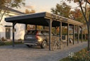 Vorschaubild Skan Holz Friesland - Flachdach Carport aus Nadelholz Breite 402 cm