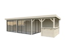 Vorschaubild Palmako Gartenhaus Connect Lenna 24,9 m² Set 719 Slide Plus mit Isolierglas-Schiebetüren - 28 mm