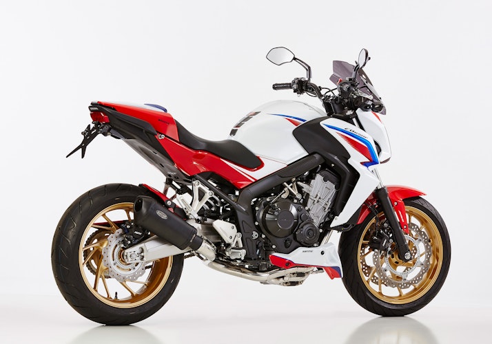 SHARK KOMPLETTANLAGE Edelstahl beschichtet schwarz-matt DSX-10 für HONDA CB650F,CBR650F EURO4  