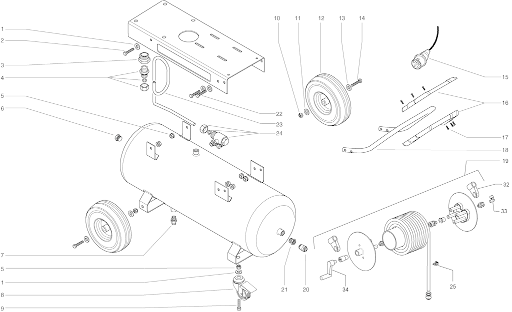 Explosionszeichnung Ersatzteile
