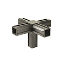 Vorschaubild Alberts® XD-Rohrverbinder Kreuzstück plus ein rechtwinkeliger Abgang