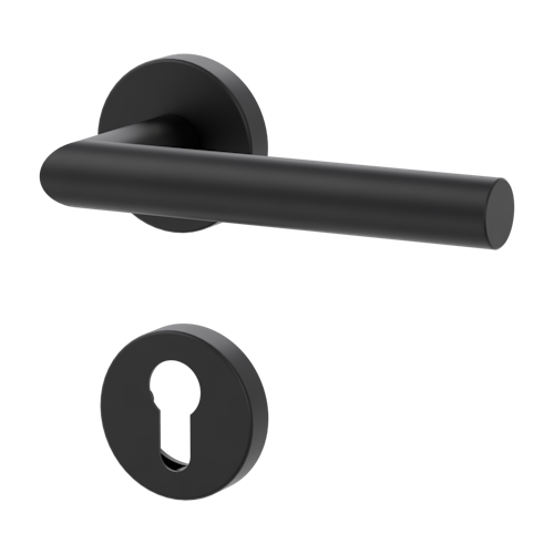 Griffwerk LUCIA Klipptechnik FS Rosetten rund Profilzylinder Graphitschwarz