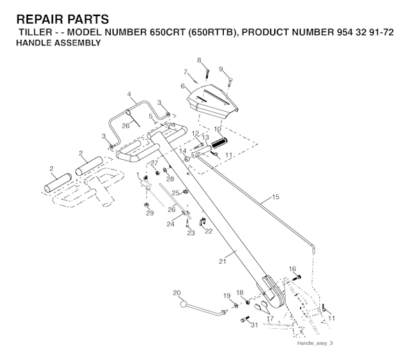 Husqvarna Motorhacken 650 CRT, 954329172, 2003-08