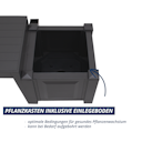 Vorschaubild KHW Gartenbank Berlin inkl. Pflanzkästen