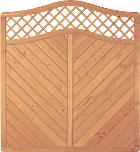 T&J CLASSICO Sichtschutz Rankgitter Krone Douglasie 1800 x 1800/1900 mm