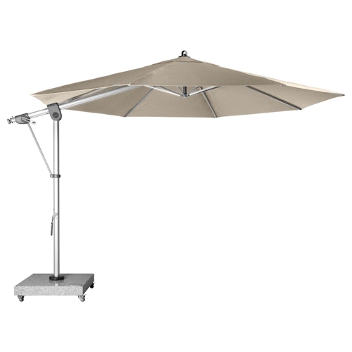 doppler Pendelschirm EXPERT 350, Aluminium Silber / 100 % Polypropylen 220 g/m²