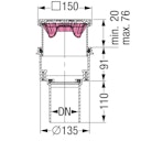 Vorschaubild KESSEL 34102 - Kellerablauf 150 x 150 mm