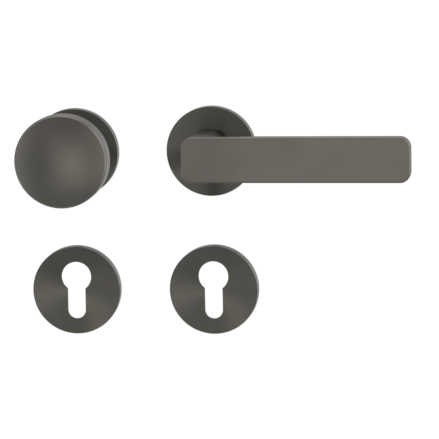 Griffwerk Wechselgarnitur VAYA 265 MINIMAL MODERN fast2fix Fast2Fix Rosetten rund Knopf R2 Kaschmirgrau R