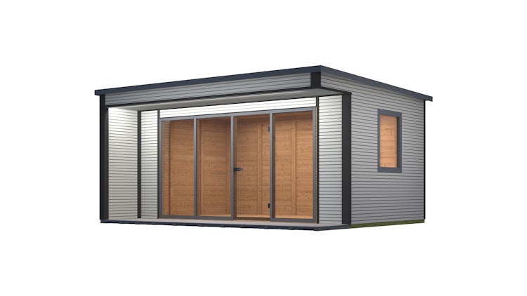 Weka Gartenhaus Designhaus Cubilis 4.0 mit Lamellenelementen - 45 mm 