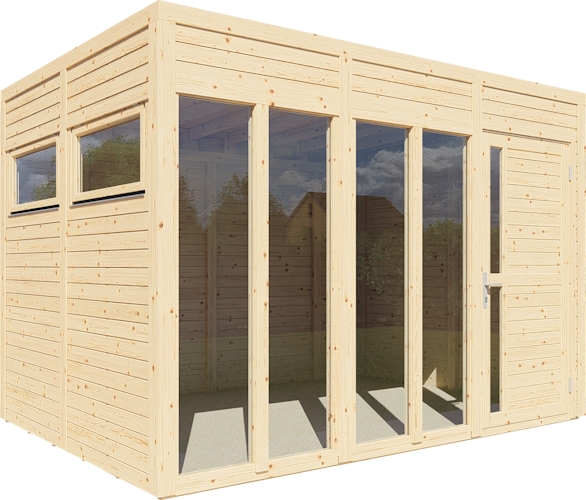 Bertilo Gartenhaus Cubus 3 Office - 19 mm