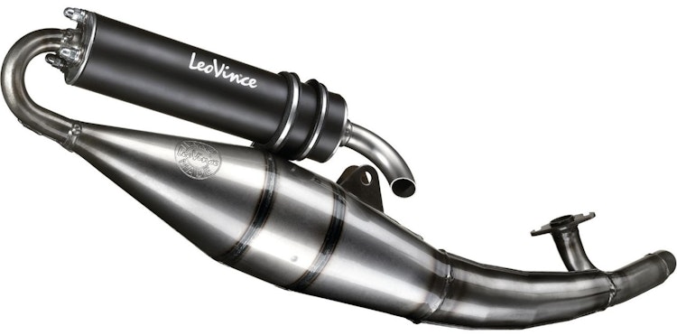 LeoVince Komplettanlage Aluminium Schwarz MBK NITRO / für YAMAHA AEROX 50/KAT (flüssigkeitsgekühlt)/R/R NAKED