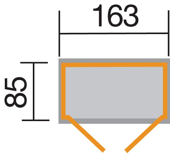 Weka 14 mm Garten- und Terrassenschrank 361 mit Flachdach