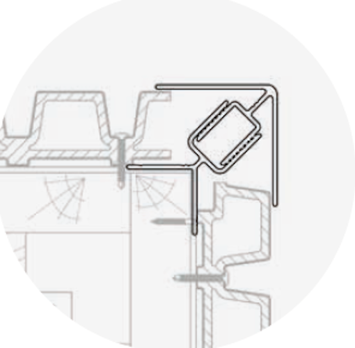 Fiberdeck WEO 35/60 Eckprofil 2-teilig - 3000 mm