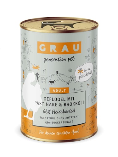 grau Hund 400 Gramm Hundenassfutter