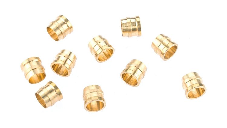 CONTEC Leitungsanschluss Disc Stop Tektro gold Klemmring (Olive), Set &agrave, 10 Stück