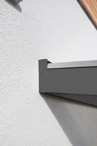 Skan Holz Aluminium Terrassenüberdachung Monza Breite 434 cm mit Echtglas-Dach