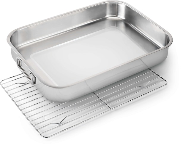 Napoleon Edelstahl-Pfanne mit Rost